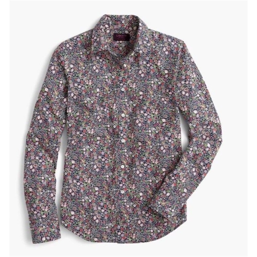 J.CREW Size 4 Perfect shirt in Liberty Art Fabrics Kayoko floral Style G0534